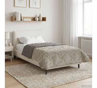 vidaXL Duvet complet toute l'année Matelassé Gris clair 140 x 220 cm