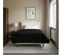vidaXL Duvet complet toute l'année Matelassé Noir 140 x 220 cm 42026254