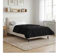 vidaXL Duvet complet toute l'année Matelassé Noir 140 x 220 cm 42026259