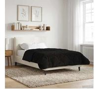 vidaXL Duvet complet toute l'année Matelassé Noir 155 x 200 cm 42026255