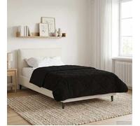 vidaXL Duvet complet toute l'année Matelassé Noir 155 x 220 cm 42026260