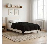 vidaXL Duvet complet toute l'année Noir 135 x 200 cm Microfibre