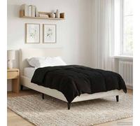 vidaXL Duvet complet toute l'année Noir 135 x 220 cm Microfibre
