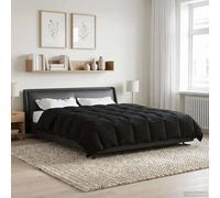 vidaXL Duvet complet toute l'année Noir 220 x 260 cm Microfibre