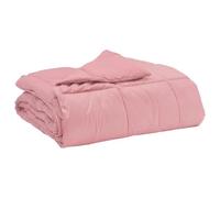 vidaXL Duvet complet toute l'année Rose 200 x 200 cm Microfibre