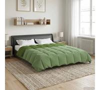 vidaXL Duvet complet toute l'année Vert 200 x 200 cm Microfibre