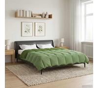 vidaXL Duvet complet toute l'année Vert 220 x 260 cm Microfibre