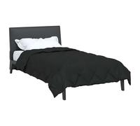 vidaXL Duvet d'été Simple Noir 200 x 140 cm Microfibre, Couette rembourrée de Chambre, Ensemble de Duvet léger, Linge d'été Moderne, Couverture Microfiber Chic