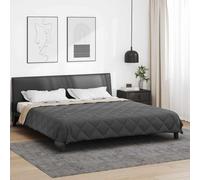 vidaXL Duvet d'été simple Anthracite et Taupe 220 x 260 cm Microfibre