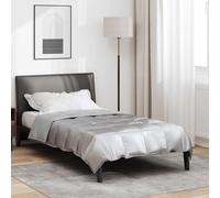 vidaXL Duvet d'été simple Argenté 220 x 135 cm Satin et Microfibre