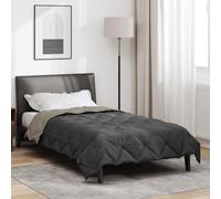 vidaXL Duvet d'été simple Gris clair et anthracite 200 x 135 cm
