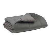 vidaXL Duvet d'été simple Matelassé Gris clair 140 x 220 cm Microfibre