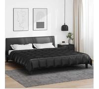 vidaXL Duvet d'été simple Noir 200 x 240 cm Satin et Microfibre 42025780