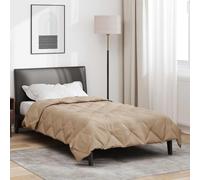 vidaXL Duvet d'été simple Taupe 220 x 135 cm Microfibre