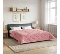 vidaXL Duvet d'hiver Rose 240 x 260 cm Microfibre et polaire Teddy