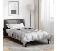 vidaXL Duvet d'hiver Argenté 220 x 155 cm Satin et Microfibre