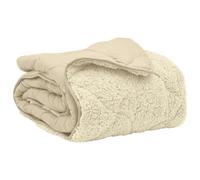 vidaXL Duvet d'hiver Crème 200 x 200 cm Microfibre et polaire Teddy