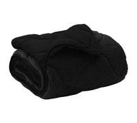 vidaXL Duvet d'hiver Noir 140 x 220 cm Microfibre et polaire Teddy