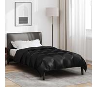 vidaXL Duvet d'hiver Noir 220 x 140 cm Satin et Microfibre
