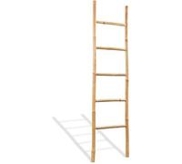 vidaXL Echelle à Serviettes 5 Echelons Tangement de Serviettes Porte-serviettes Support Douche Salle de Bain 43719