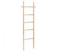 vidaXL Échelle à Serviettes, Porte-Serviettes avec Rangement, Échelle de Couverture, Support de Serviettes Salle de Bain Salon, Bois Massif de Noyer