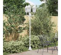 vidaXL Lampe de jardin blanche 57 x 49 x 241 cm Aluminium et verre