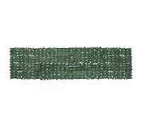 vidaXL Écran de balcon avec feuilles vert foncé 400x100 cm