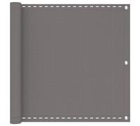 vidaXL Écran de balcon Gris clair 90 x 600 cm HDPE et Aluminium