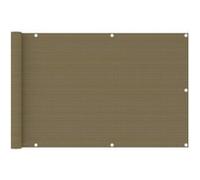 vidaXL Écran de balcon Taupe 90x400 cm PEHD Taupe G