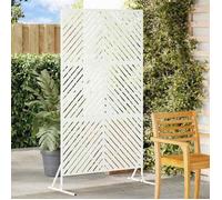 vidaXL Écran de confidentialité en acier 100 x 50 x 180 cm Blanc