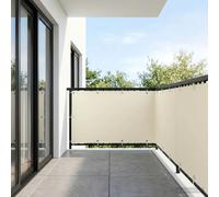 vidaXL : écran de balcon, 1,5 x 25 mètres, tissu avec revêtement PU, couleur crème