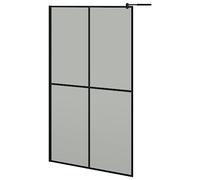 vidaXL Paroi pour douche à l'italienne 118x190 cm Verre de sécurité foncé