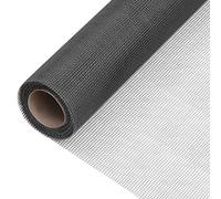 vidaXL Écran en treillis moustiquaire en fibre de verre 112 x 2000 cm Noir