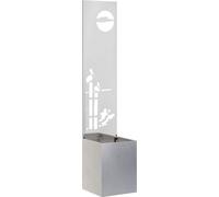 vidaXL Écran pare-vue pour jardin Argent 32 x 32 x 150 cm Acier inoxydable