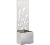 vidaXL Écran pare-vue pour jardin Argent 50 x 32 x 150 cm Acier inoxydable