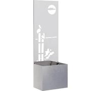 vidaXL Écran pare-vue pour jardin Argent 50 x 32 x 150 cm Acier inoxydable