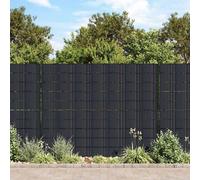 vidaXL Écrans d'intimité PVC Gris foncé