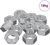 vidaXL Écrous hexagonaux, 9 000 pièces, métal argenté