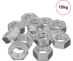 vidaXL Écrous hexagonaux, 9 000 pièces, métal argenté