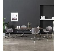 vidaXL Eetkamerstoelen 4 st draaibaar stof grijs3054867 Gris G