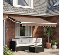 Auvent vidaXL, couleur taupe, 3,5 x 2,5 m, en polyester et métal