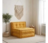 vidaXL Élément de canapé modulaire jaune 70x70x36 cm Tissu