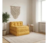 vidaXL Élément de canapé modulaire jaune 70x70x54 cm Tissu