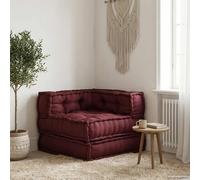 vidaXL Pouf modulaire marron 70x70x54 tissu, canapé, canapé convertible, canapé tissu, canapé modulable, coussin palette, 4019029 Marron