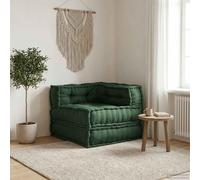 vidaXL Pouf modulaire 70 x 70 x 54 cm Tissu Vert