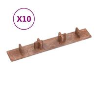 Vidaxl Embouts De Terrasse 10 Pcs Marron Plastique