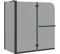 vidaXL Enceinte de douche bi-pliable Foncé transparent 120 x 67 x 129 cm