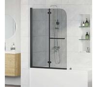 vidaXL Enceinte de Douche Noir 120 x 140 cm Verre ESG et aluminium