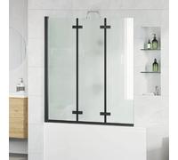 vidaXL Enceinte de Douche Noir 130 x 138 cm Verre ESG et aluminium