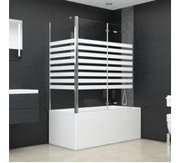 vidaXL Paroi de douche 120x68x130 cm verre trempé rayé